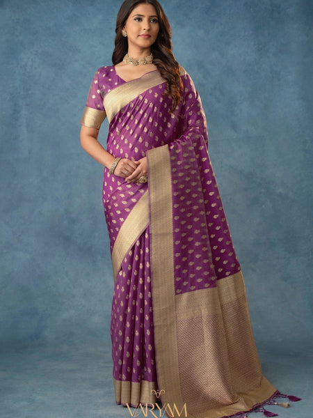 Fiona Silk Purple Saree