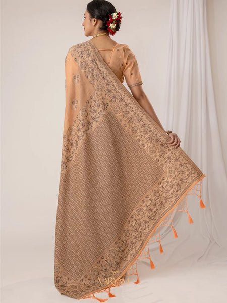 Sindoor Cotton Orange Saree