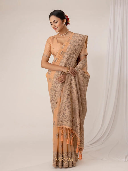 Sindoor Cotton Orange Saree