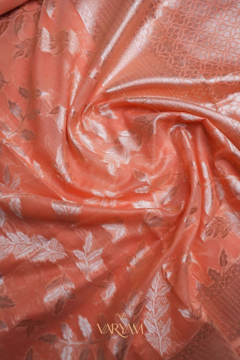 Mango Cotton Orange Saree