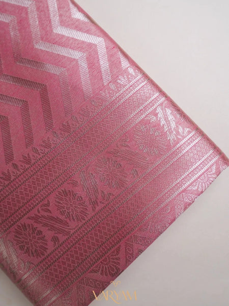 Leeche Cotton Pink Saree