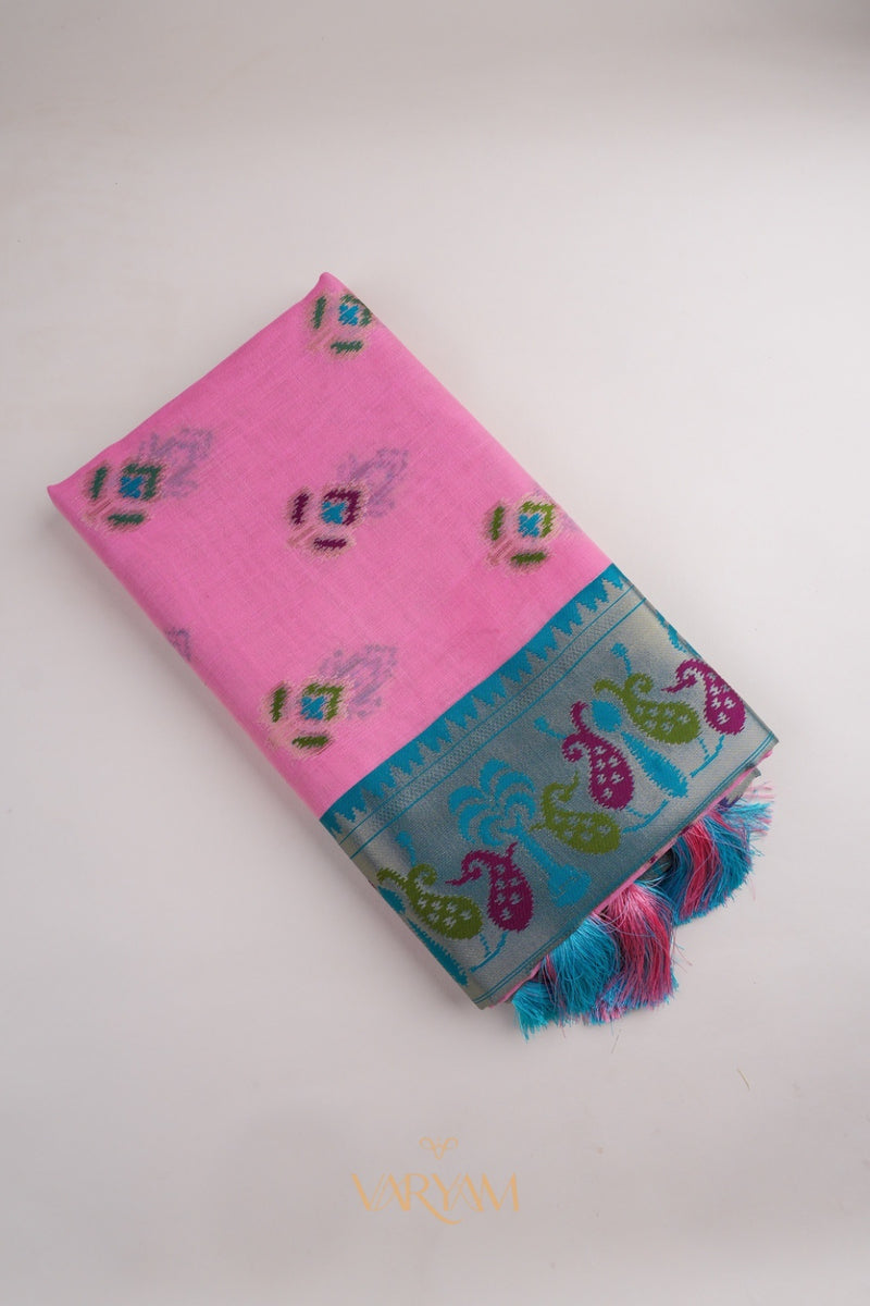 Kalista Linen Pink Saree