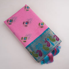 Kalista Linen Pink Saree