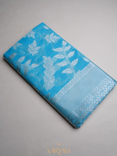 Mango Cotton Blue Saree