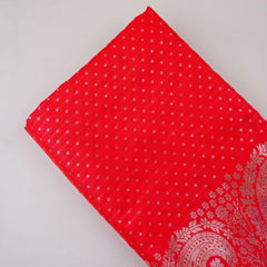 Zari Banarsi Silk Red Saree