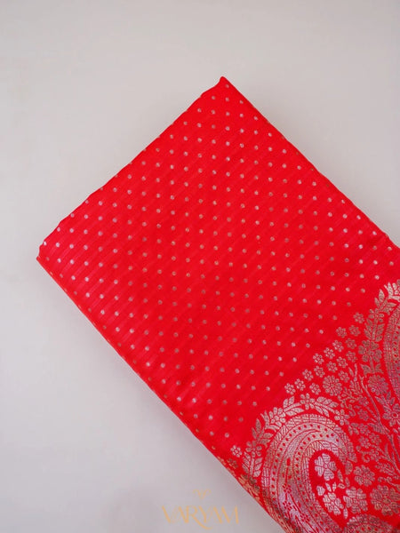 Zari Banarsi Silk Red Saree