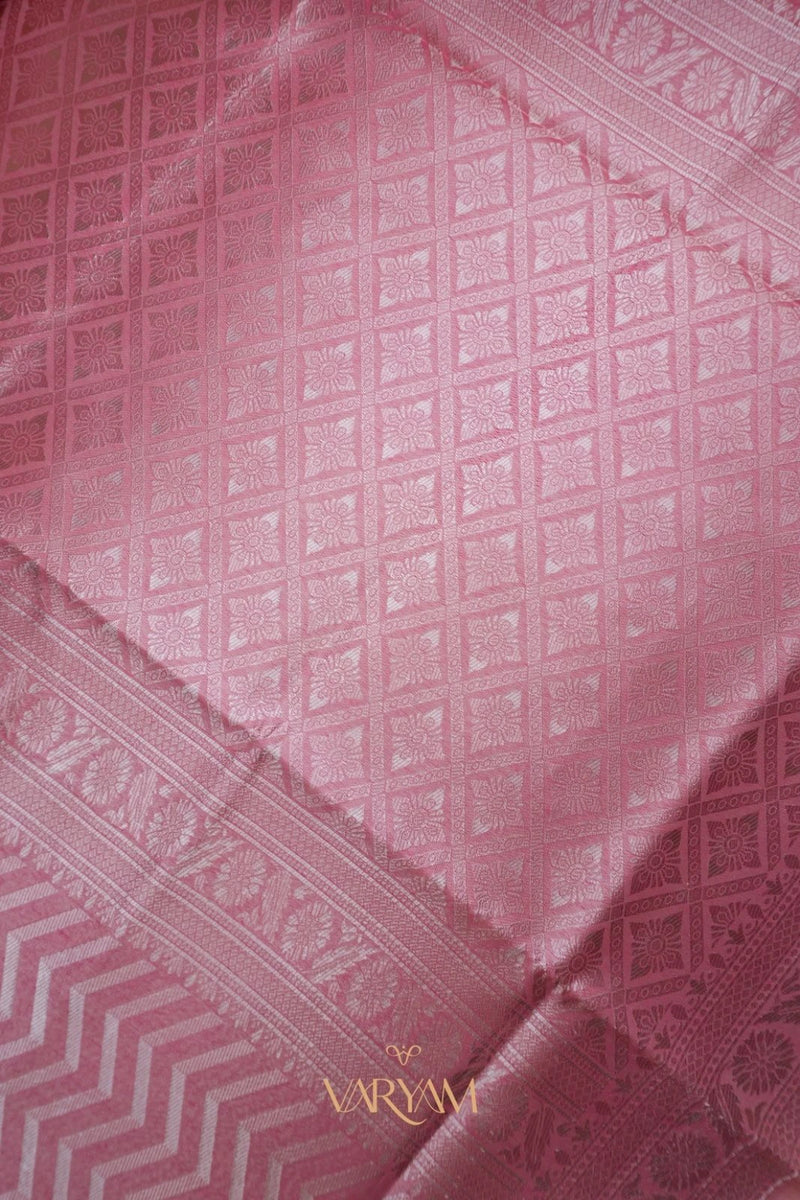 Leeche Cotton Pink Saree