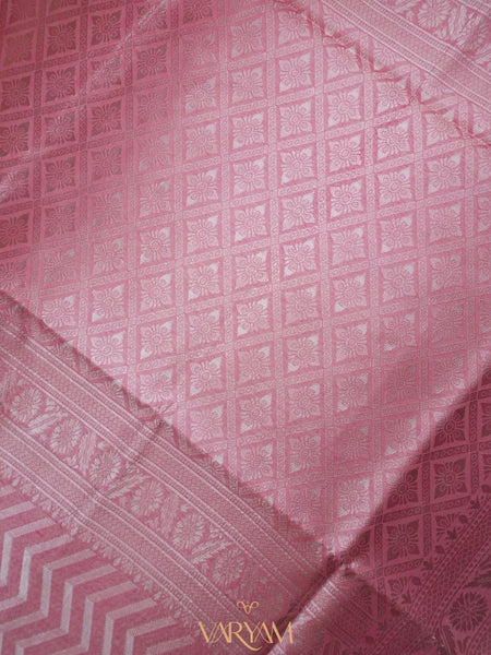 Leeche Cotton Pink Saree