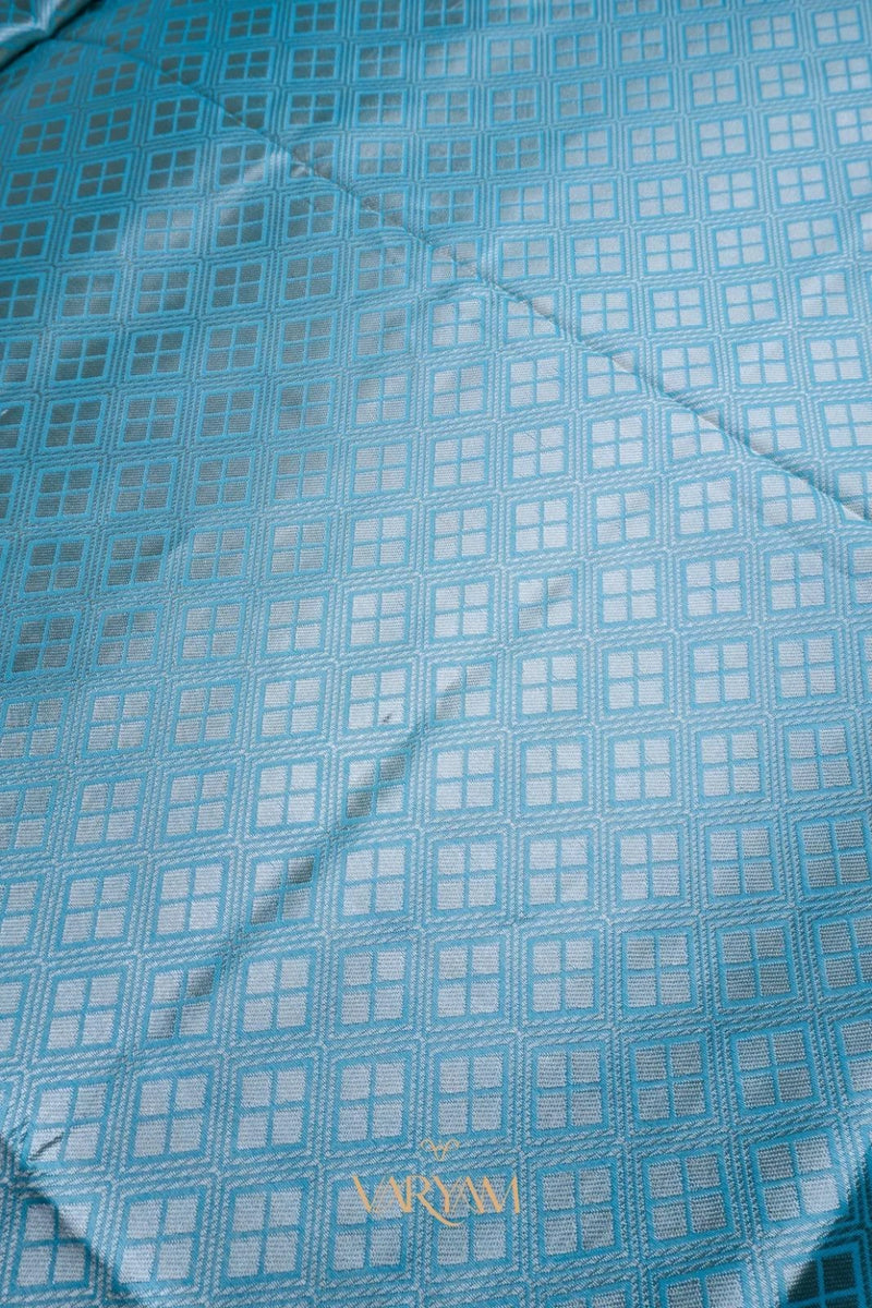 Sanna Cotton Blue Saree