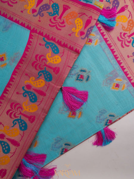 Kalista Linen Blue Saree