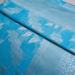 Mango Cotton Blue Saree