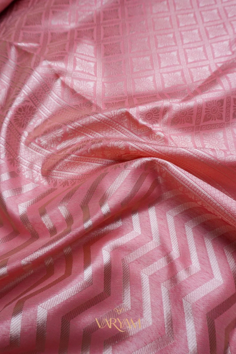 Leeche Cotton Pink Saree