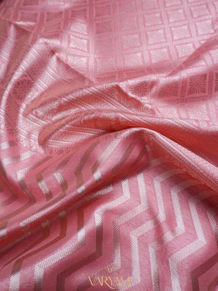 Leeche Cotton Pink Saree