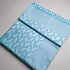 Sanna Cotton Blue Saree