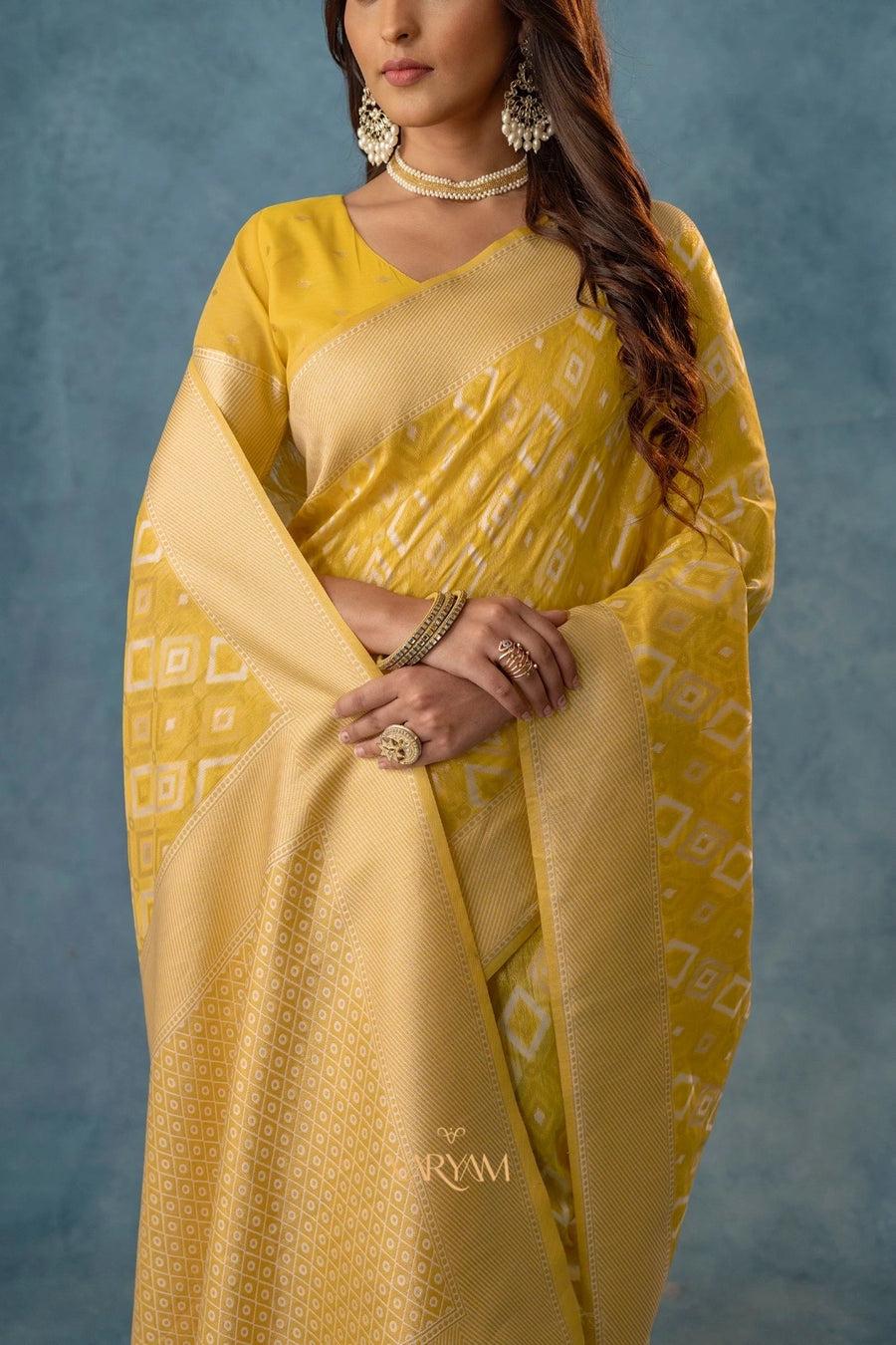 Shahi Cotton Yellow Saree