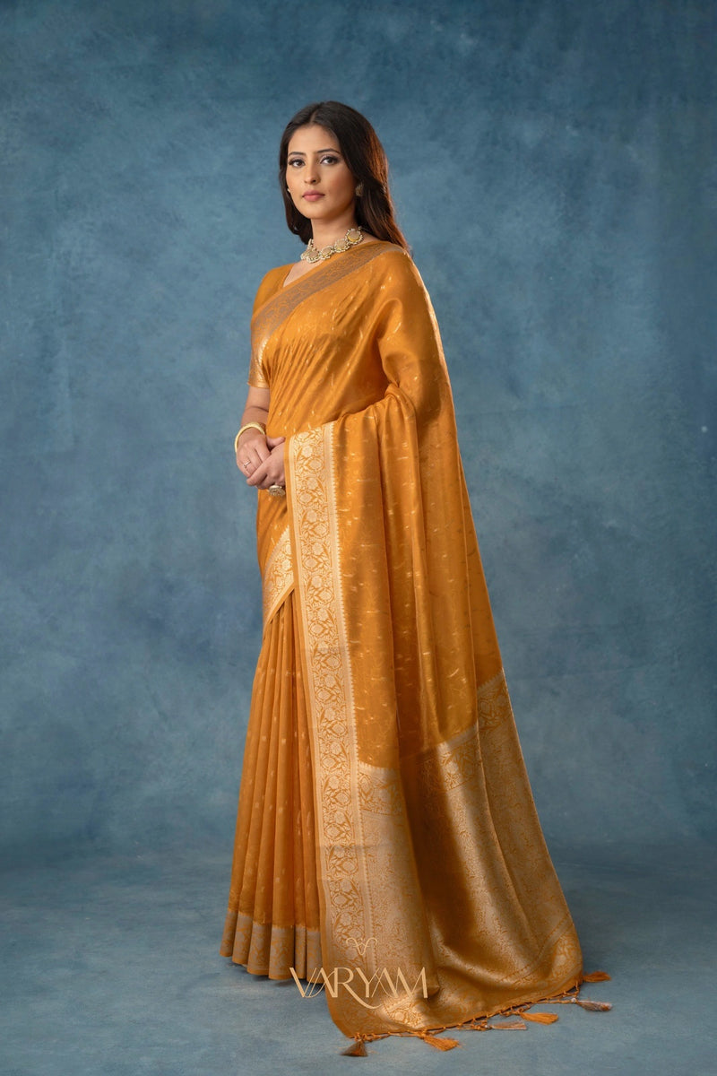Fiona Silk Yellow Saree