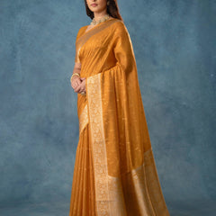 Fiona Silk Yellow Saree