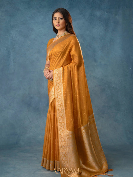 Fiona Silk Yellow Saree