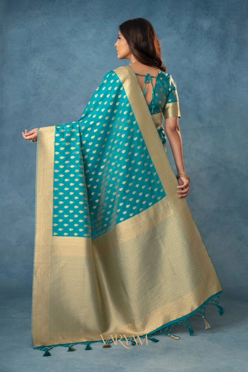 Fiona Silk Blue Saree