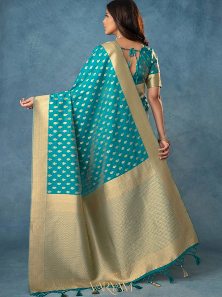 Fiona Silk Blue Saree