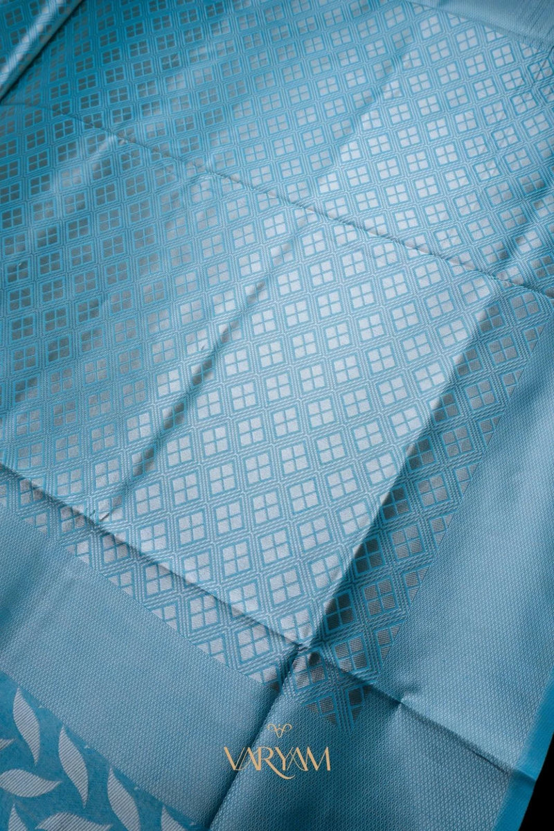 Sanna Cotton Blue Saree