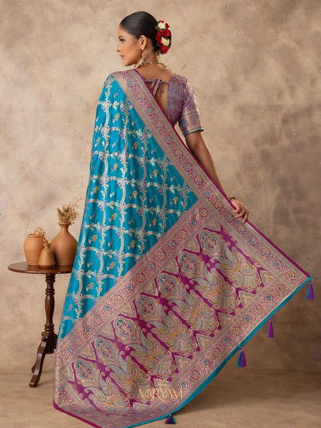 Gadwal Silk Blue Saree