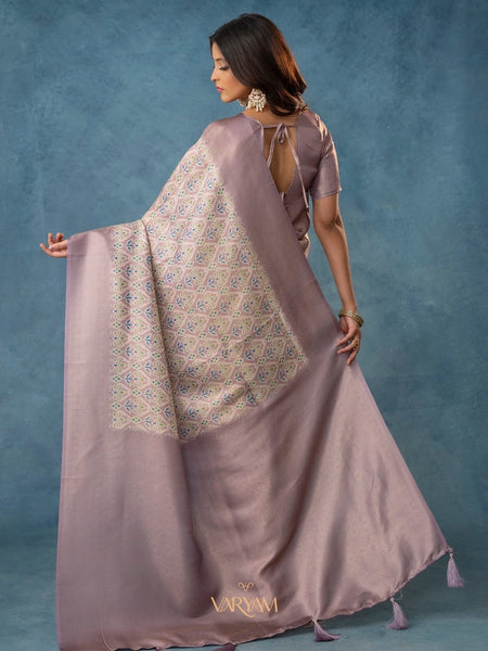Solitaire Silk Purple Saree