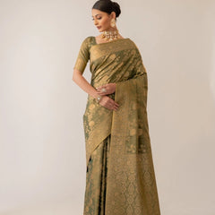 Ivona Silk Green Saree