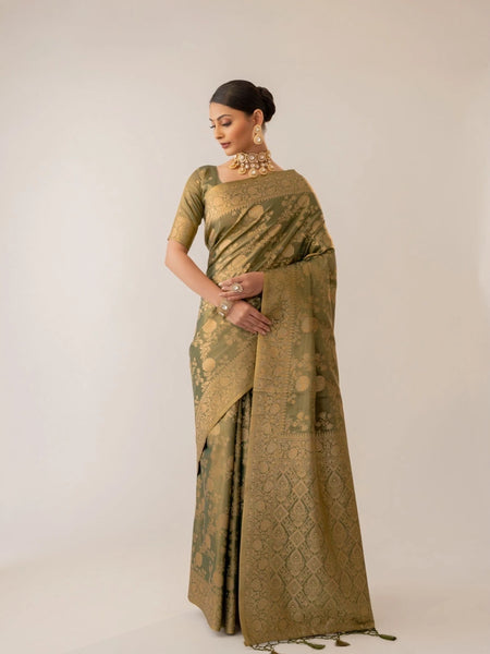 Ivona Silk Green Saree