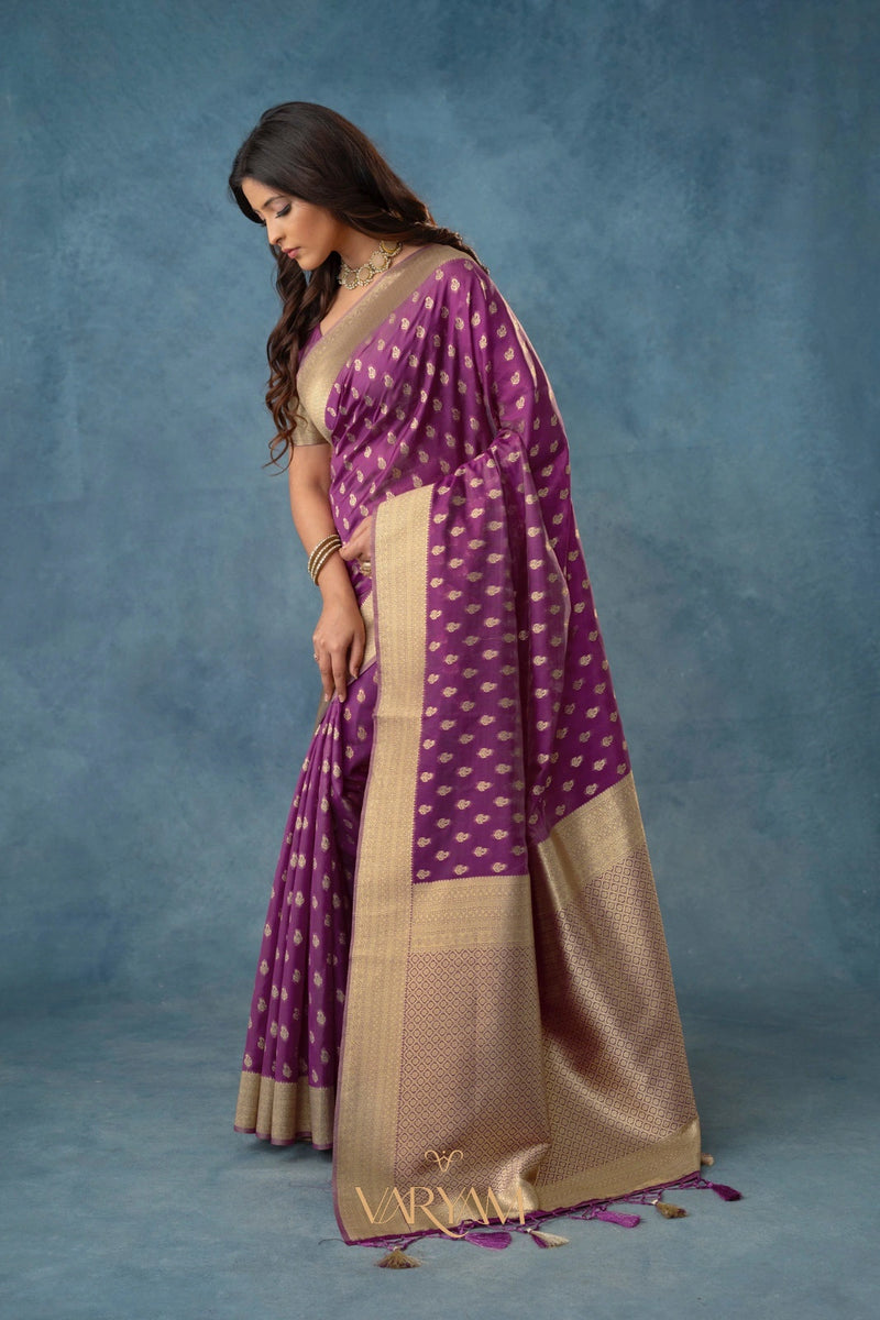 Fiona Silk Purple Saree
