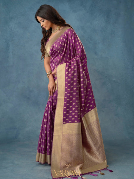 Fiona Silk Purple Saree