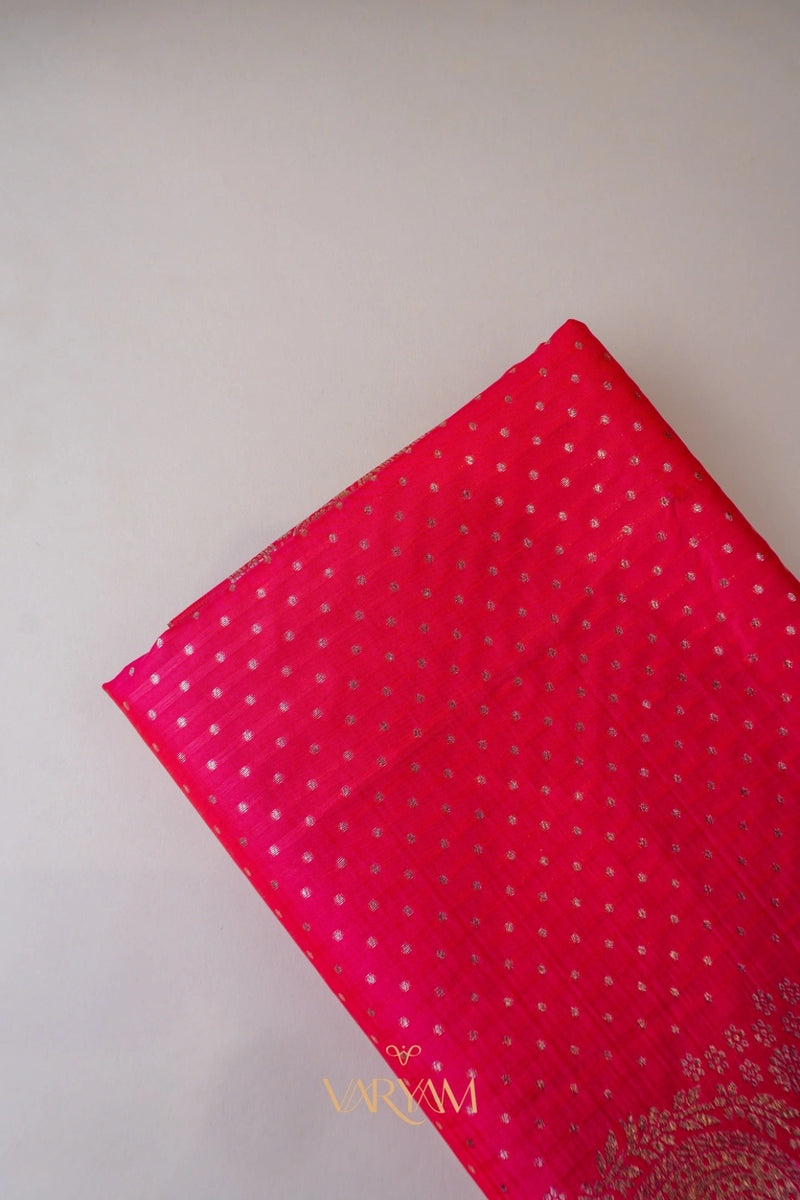 Zari Banarsi Silk Pink Saree