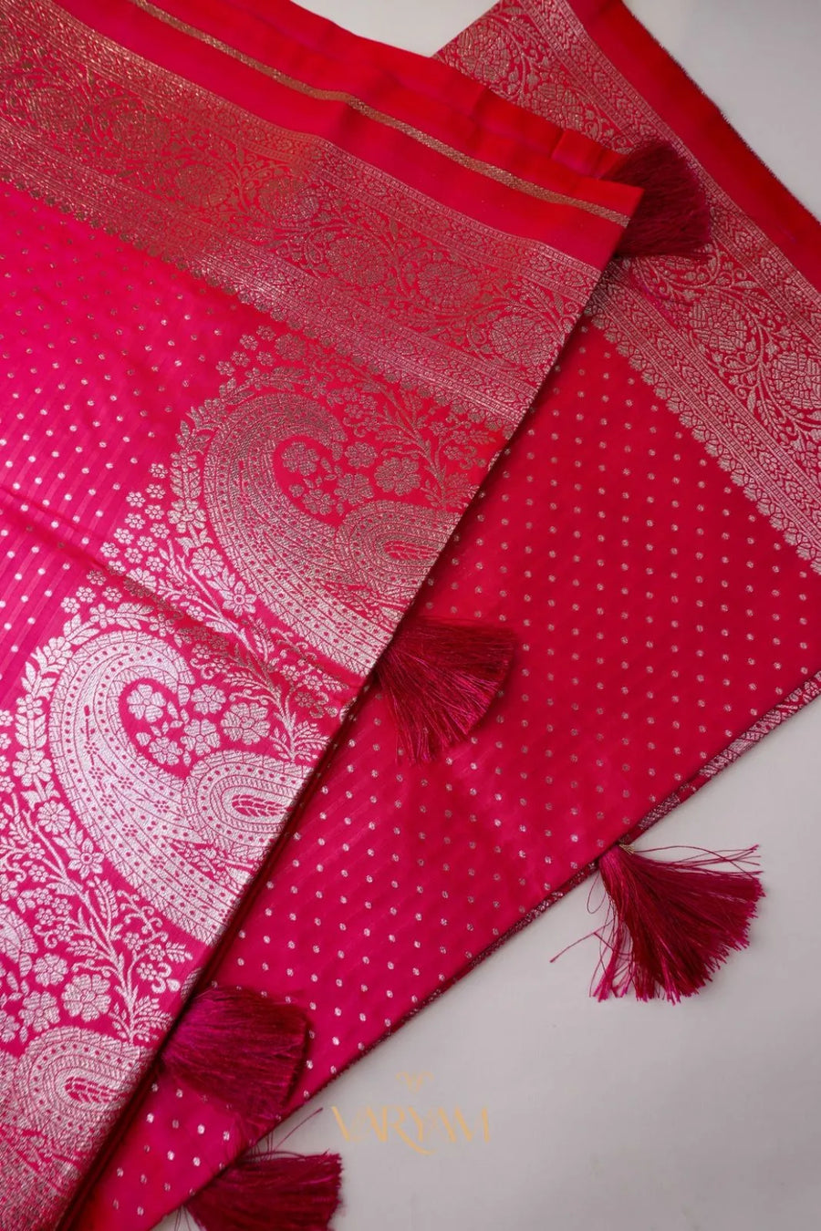 Zari Banarsi Silk Pink Saree