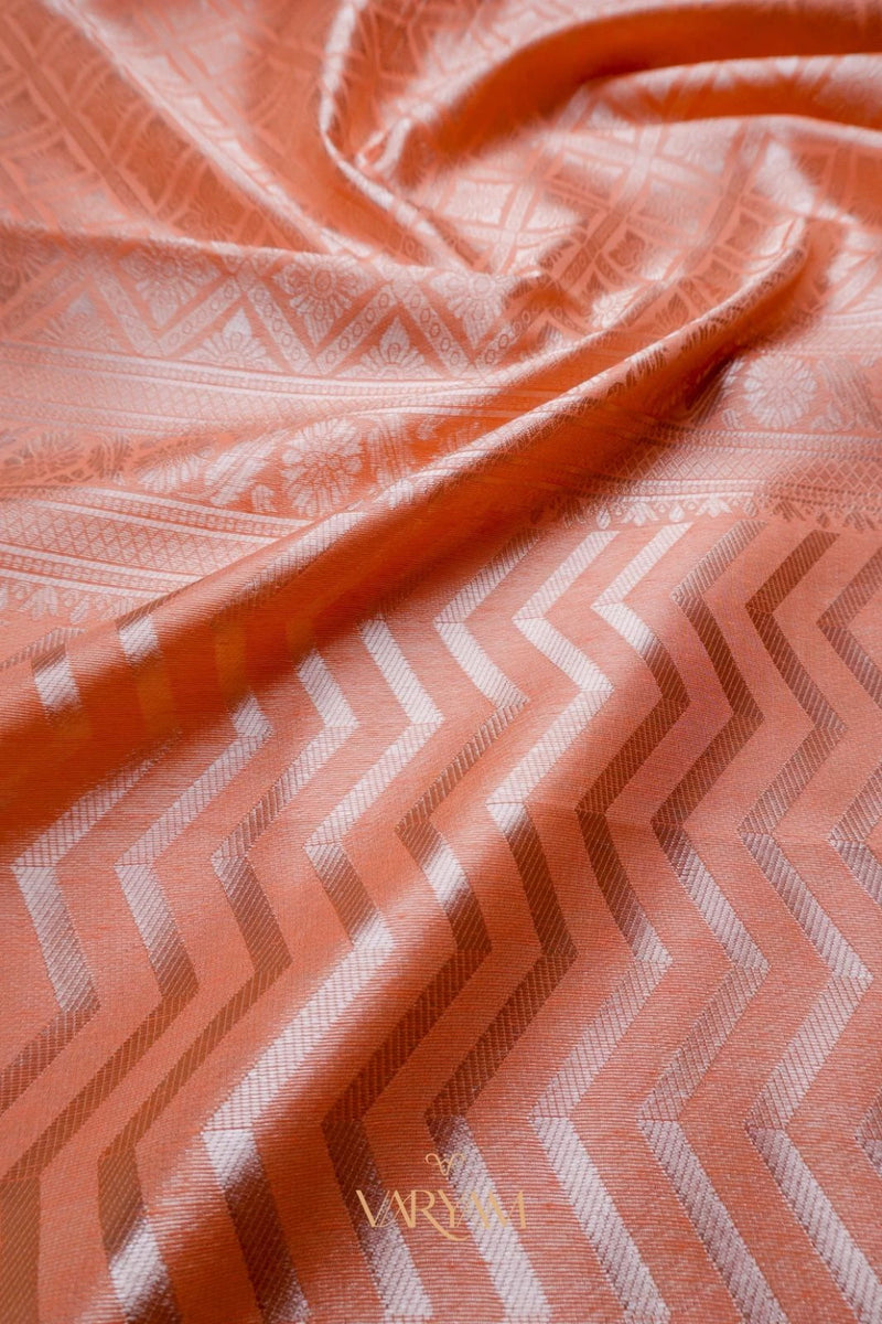 Leeche Cotton Orange Saree