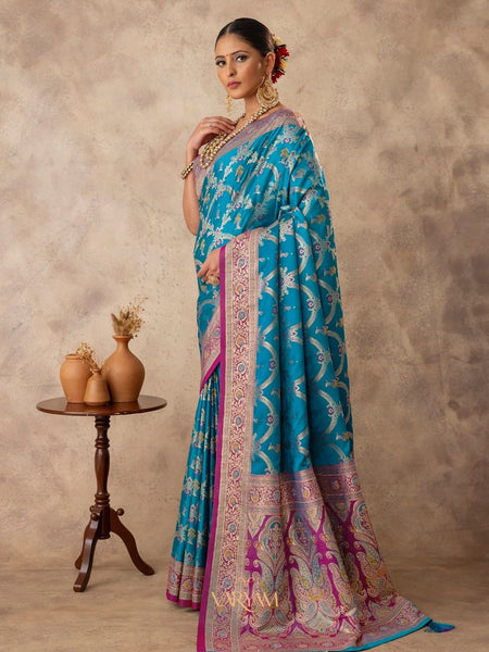 Gadwal Silk Blue Saree