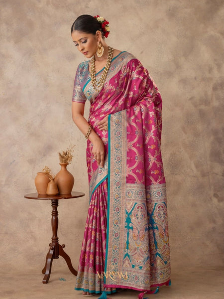 Gadwal Silk Pink Saree