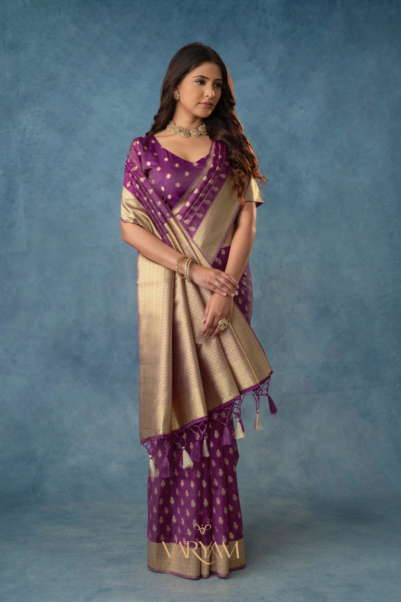 Fiona Silk Purple Saree