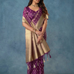Fiona Silk Purple Saree