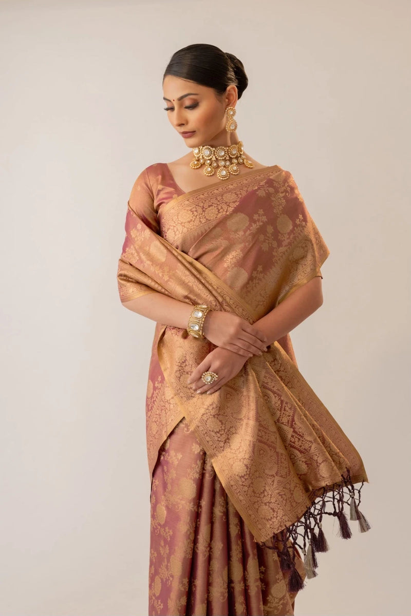 Ivona Silk Purple Saree