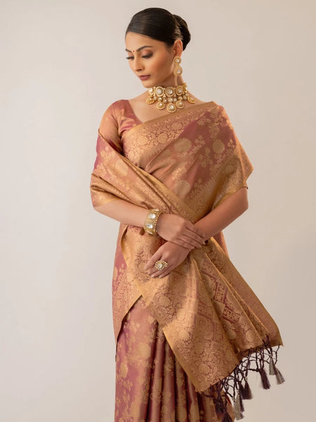 Ivona Silk Purple Saree