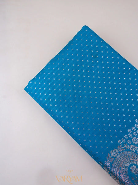 Zari Banarsi Silk Blue Saree