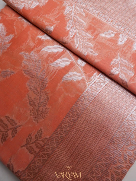 Mango Cotton Orange Saree