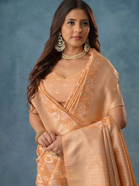 Shahi Cotton Peach Saree
