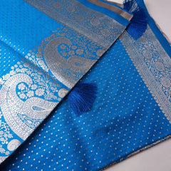 Zari Banarsi Silk Dark Blue Saree