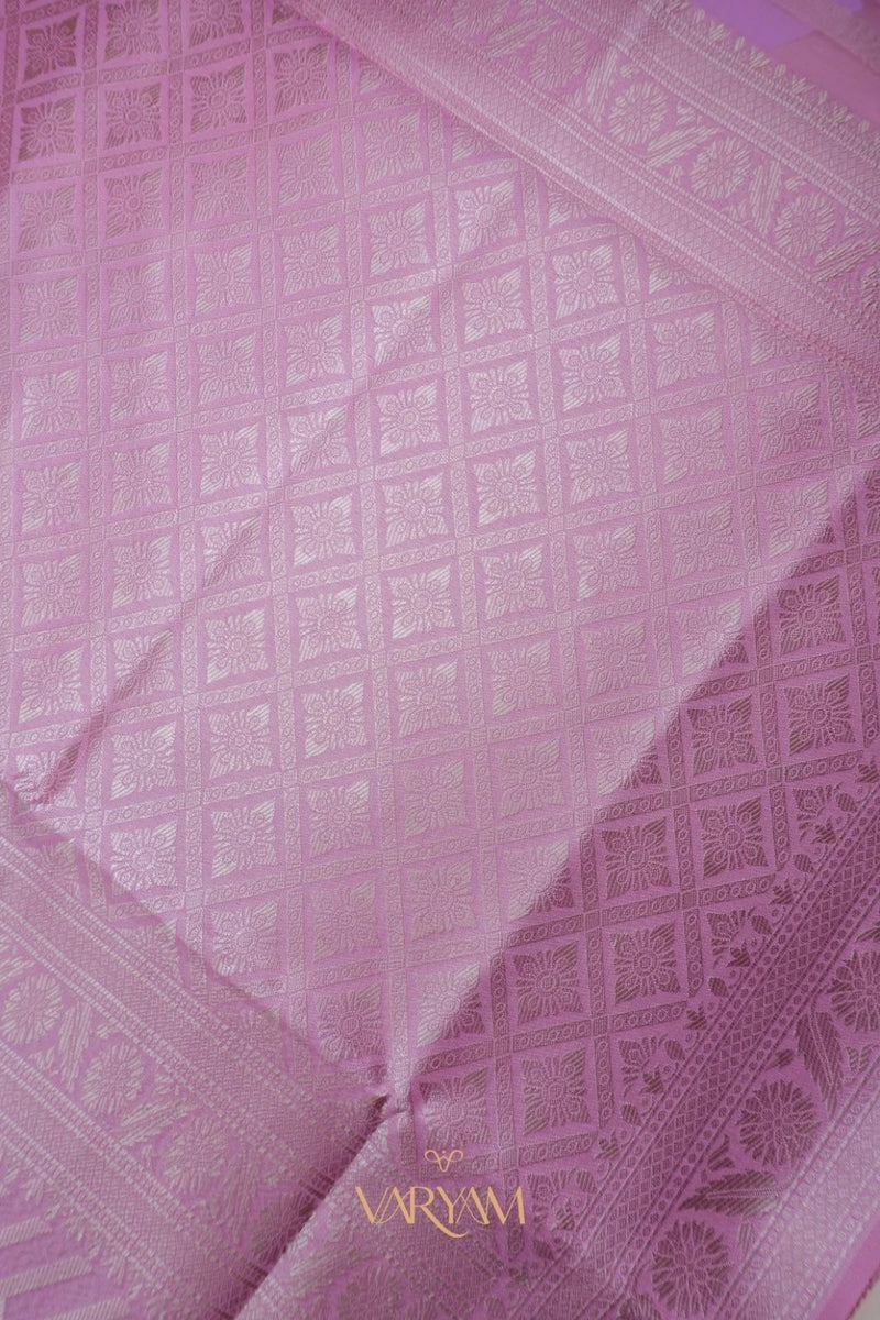 Leeche Cotton Baby Pink Saree