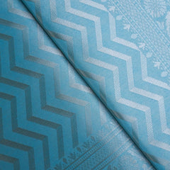 Leeche Cotton Blue Saree