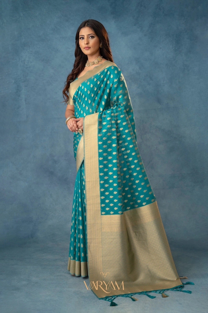 Fiona Silk Blue Saree