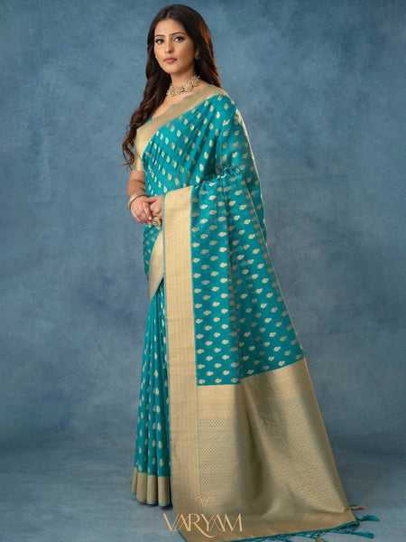 Fiona Silk Blue Saree