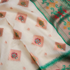 Kalista Linen Ice Green Saree