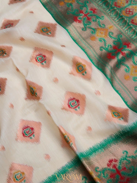 Kalista Linen Ice Green Saree